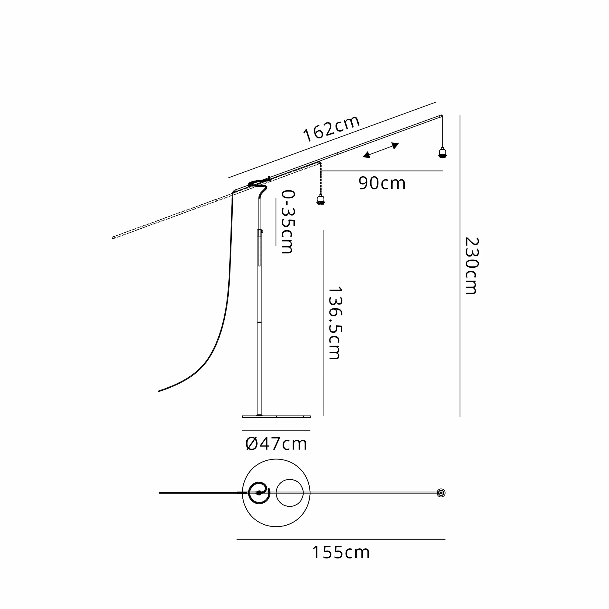 Ruti Floor Lamps Mantra Base Only Floor Lamps